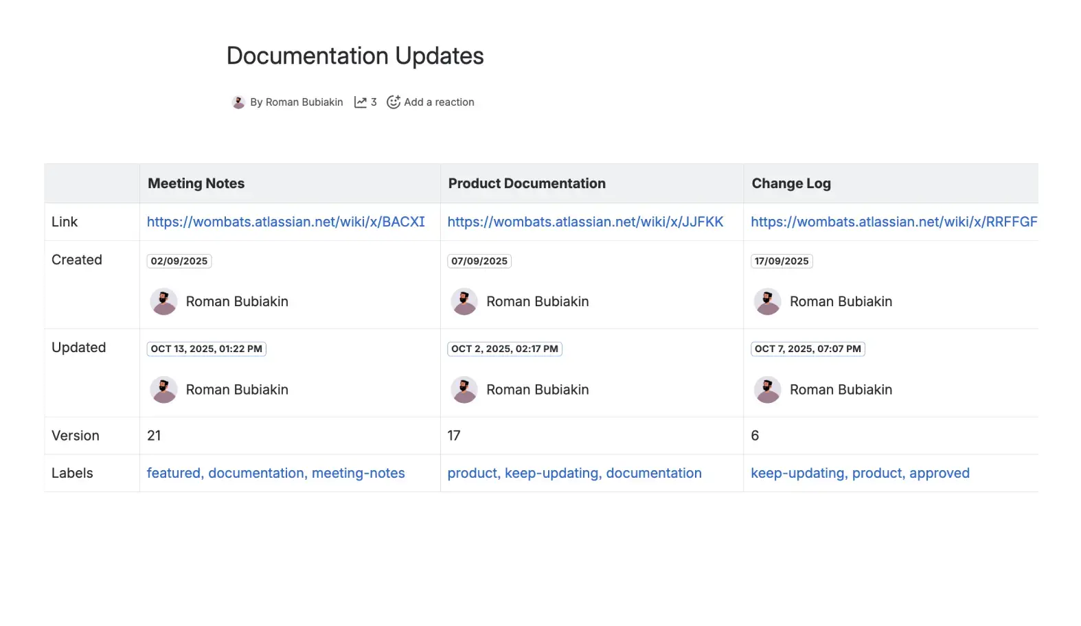 Gather attachments from different pages