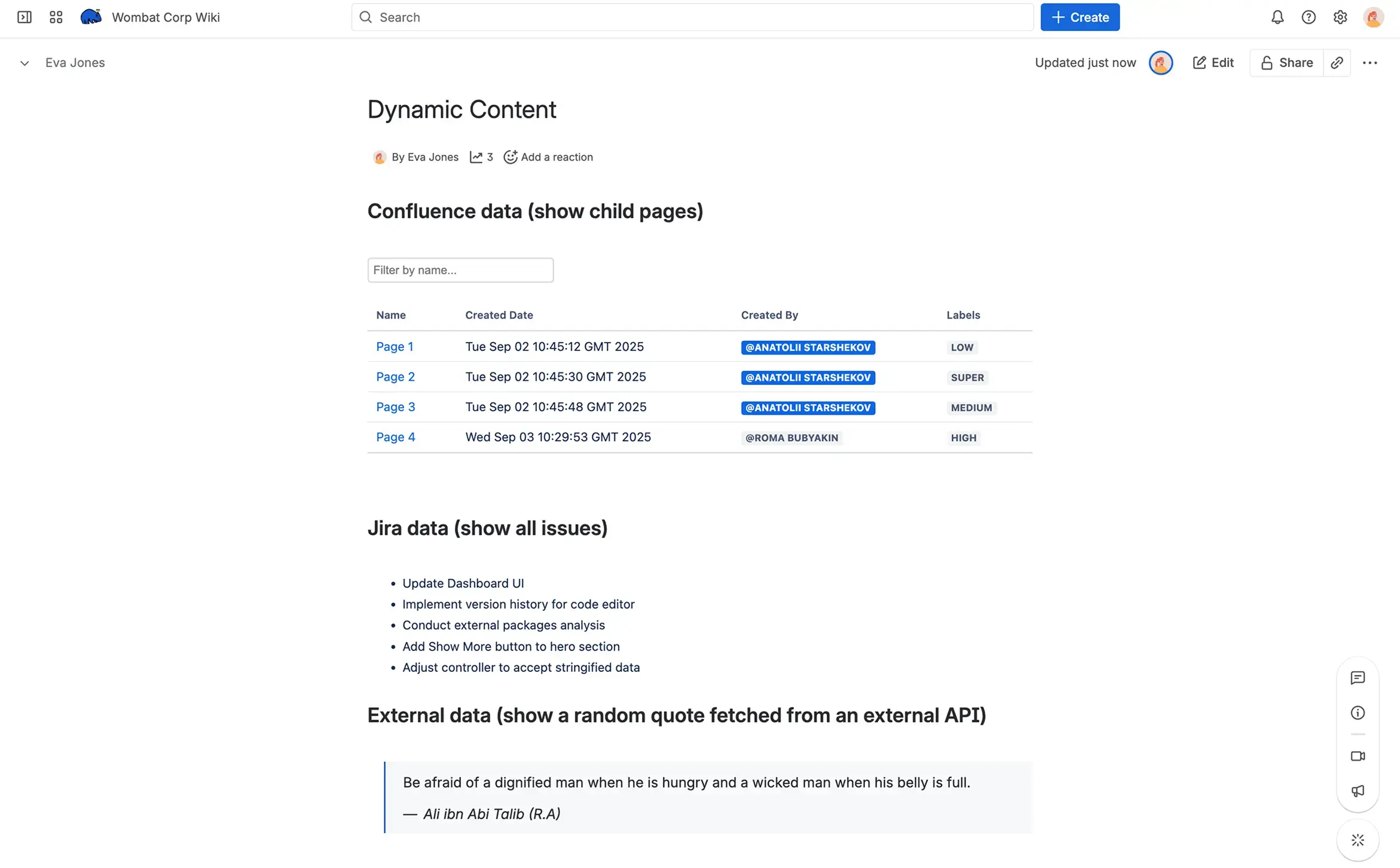 Make pages dynamic and data-driven